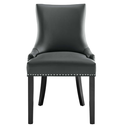 Marquis Vegan Leather Dining Chair in Gray