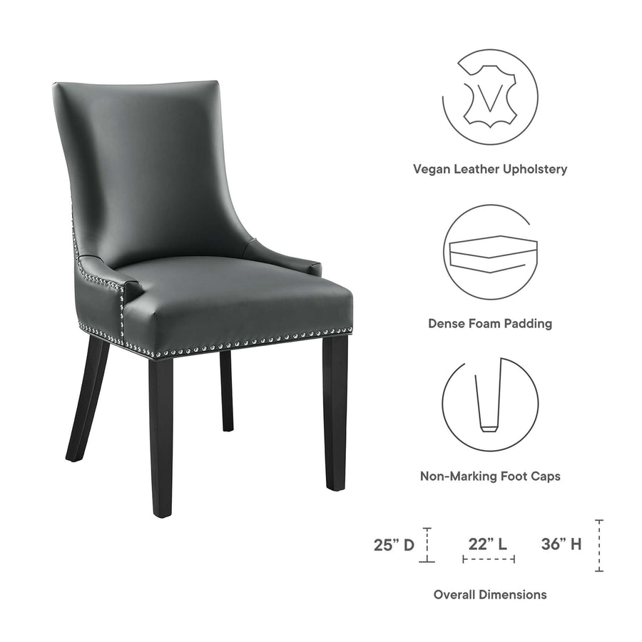 Vista Vegan Leather Dining Chair in Gray