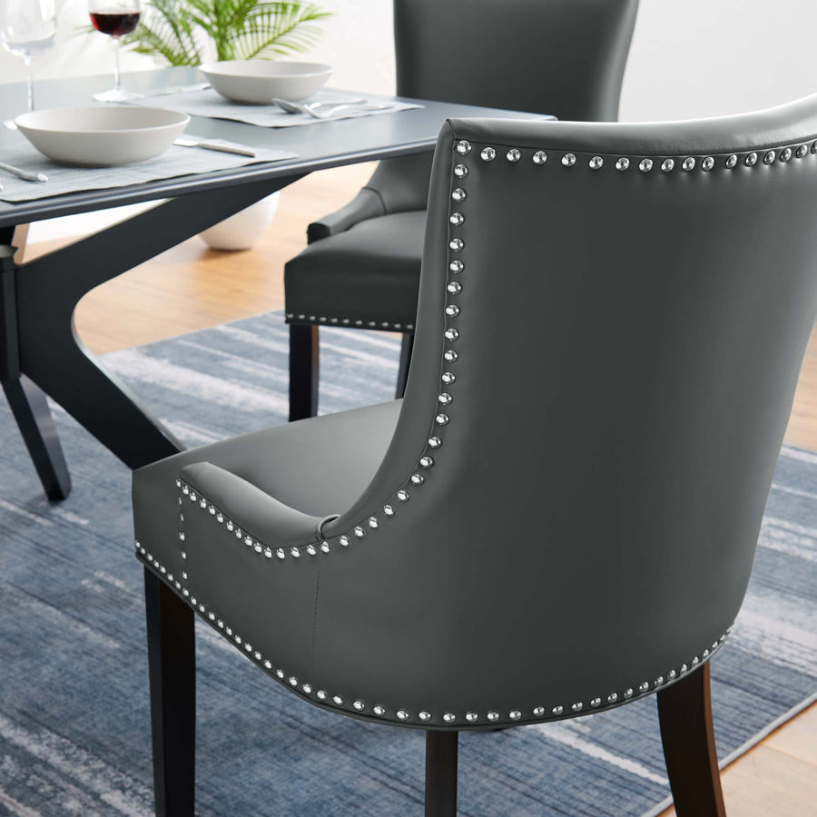 Vista Vegan Leather Dining Chair in Gray