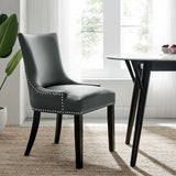 Vista Vegan Leather Dining Chair in Gray
