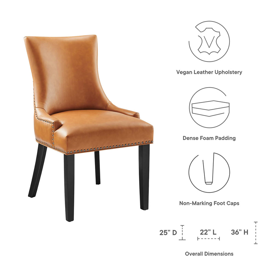 Vista Vegan Leather Dining Chair in Tan