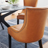 Vista Vegan Leather Dining Chair in Tan
