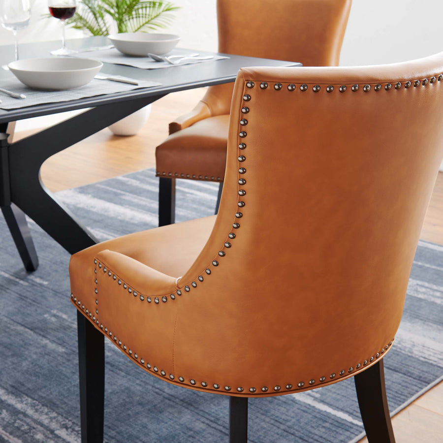 Vista Vegan Leather Dining Chair in Tan