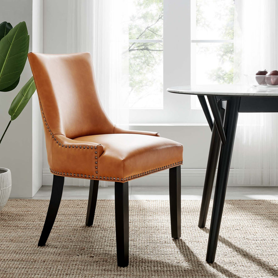 Vista Vegan Leather Dining Chair in Tan