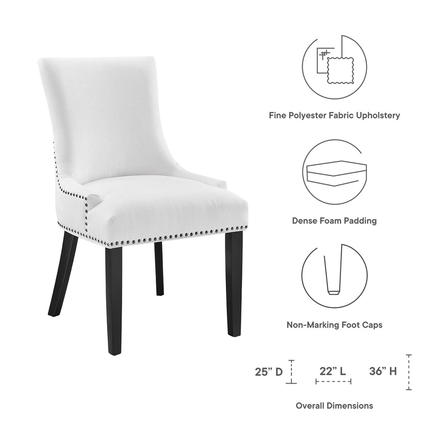 Vista Fabric Dining Chair in White