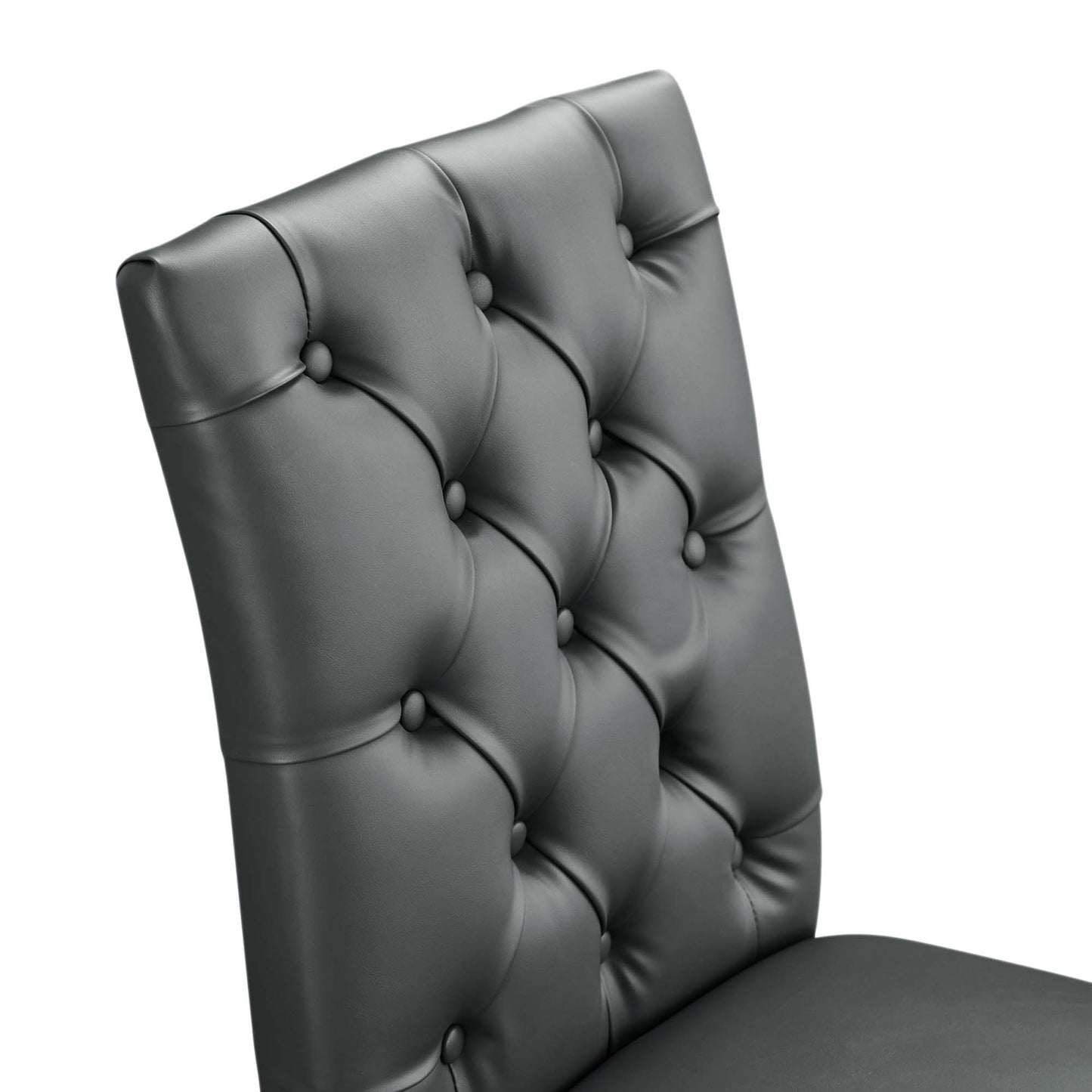 Duchess Button Tufted Vegan Leather Dining Chair by Furniture For America