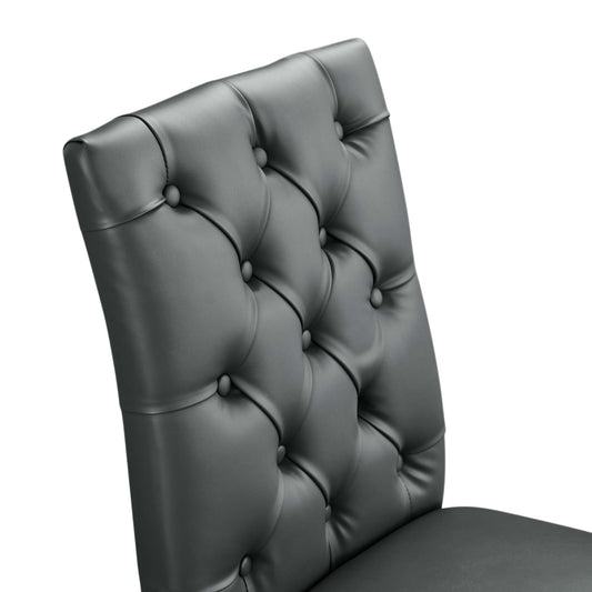 Duchess Button Tufted Vegan Leather Dining Chair by Furniture For America