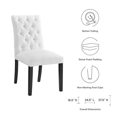 Duchess Button Tufted Fabric Dining Chair by Furniture For America