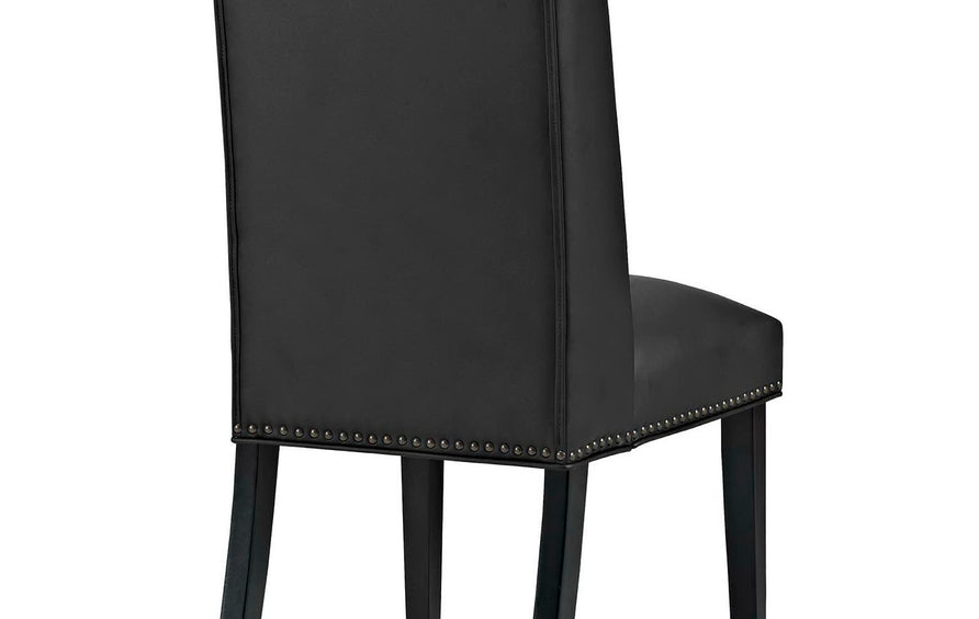 Lyra Vegan Leather Dining Chair in Black