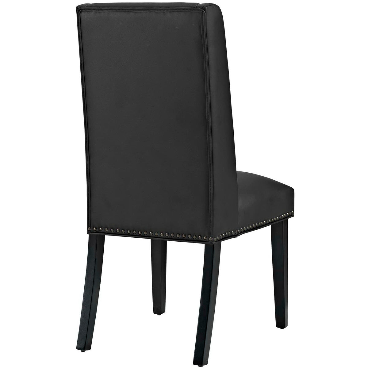 Baron Vegan Leather Dining Chair in Black