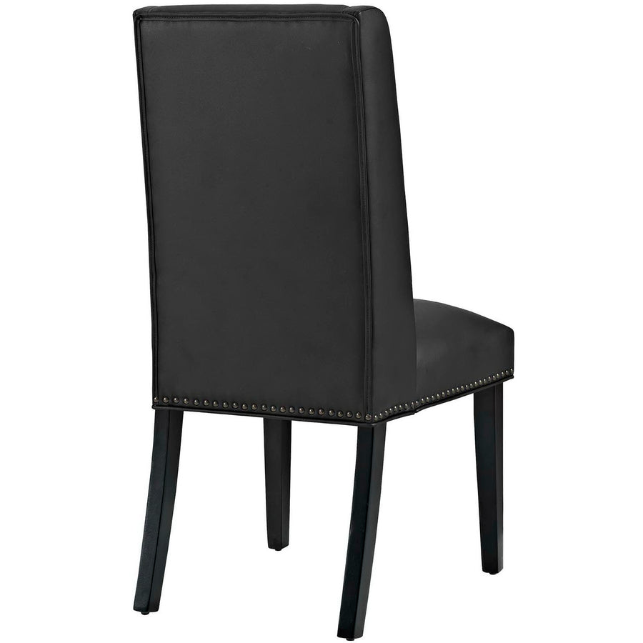 Lyra Vegan Leather Dining Chair in Black