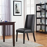 Lyra Vegan Leather Dining Chair in Black