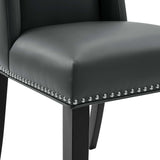 Lyra Vegan Leather Dining Chair in Gray