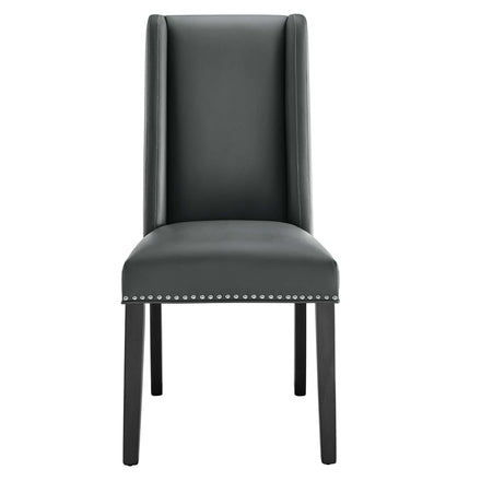 Baron Vegan Leather Dining Chair in Gray