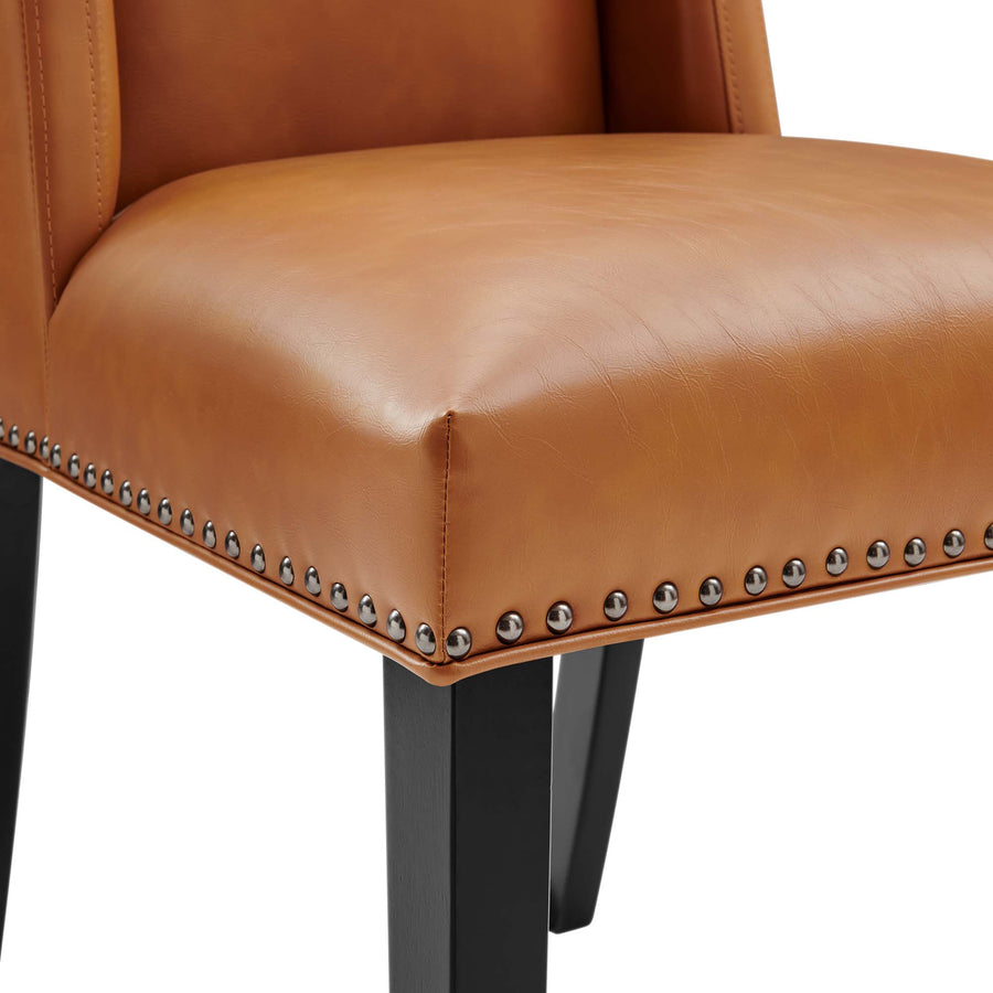 Lyra Vegan Leather Dining Chair in Tan