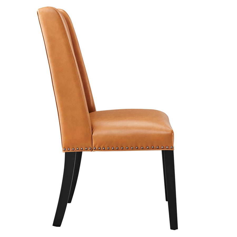 Lyra Vegan Leather Dining Chair in Tan