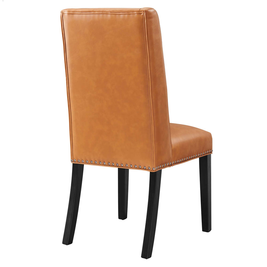 Lyra Vegan Leather Dining Chair in Tan