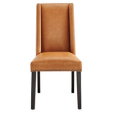 Lyra Vegan Leather Dining Chair in Tan