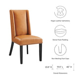 Lyra Vegan Leather Dining Chair in Tan