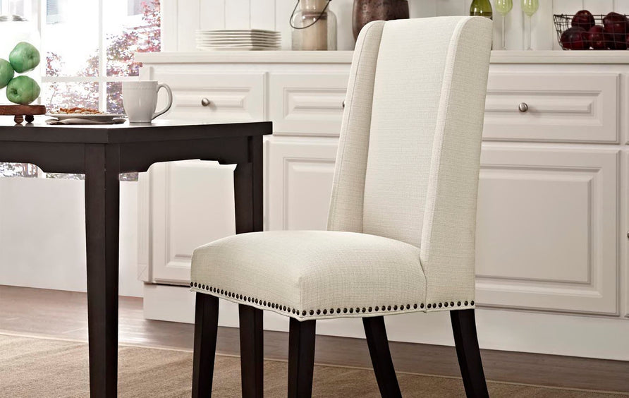 Lyra Fabric Dining Chair in Beige