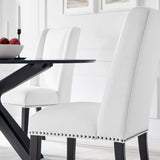 Lyra Fabric Dining Chair in White