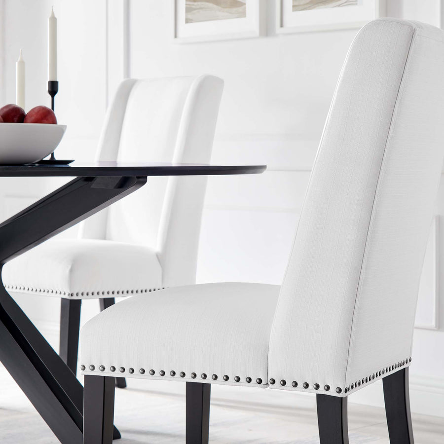 Lyra Fabric Dining Chair in White