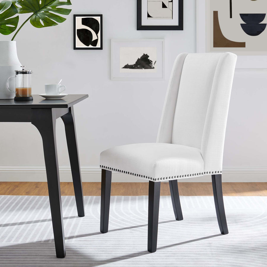 Lyra Fabric Dining Chair in White