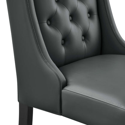 Baronet Button Tufted Vegan Leather Dining Chair by Furniture For America