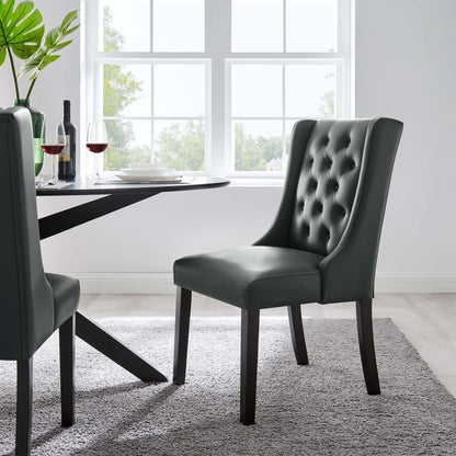 Baronet Button Tufted Vegan Leather Dining Chair by Furniture For America