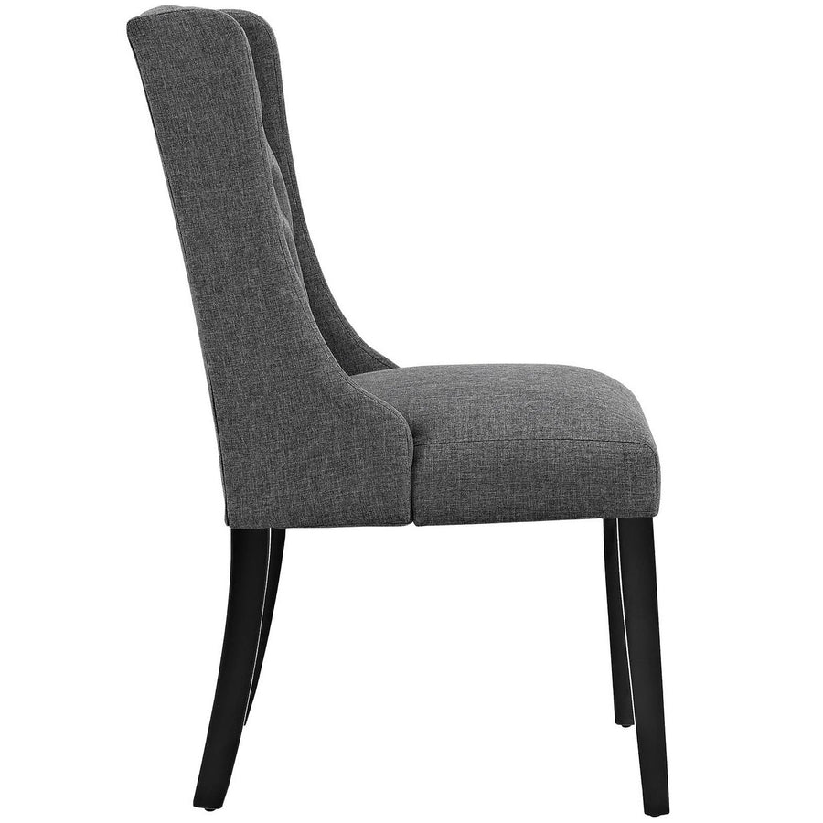 Ellison Button Tufted Fabric Dining Chair in Gray