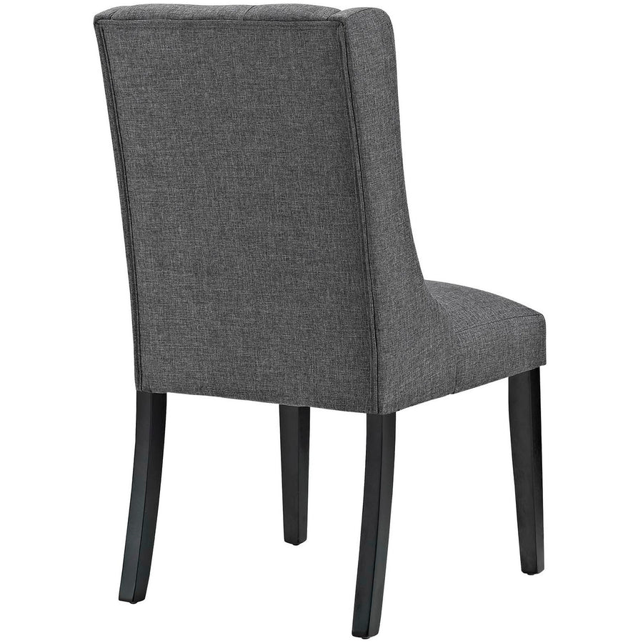 Ellison Button Tufted Fabric Dining Chair in Gray