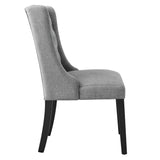 Ellison Button Tufted Fabric Dining Chair in Light Gray