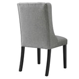 Ellison Button Tufted Fabric Dining Chair in Light Gray