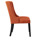 Ellison Button Tufted Fabric Dining Chair in Orange
