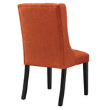 Ellison Button Tufted Fabric Dining Chair in Orange