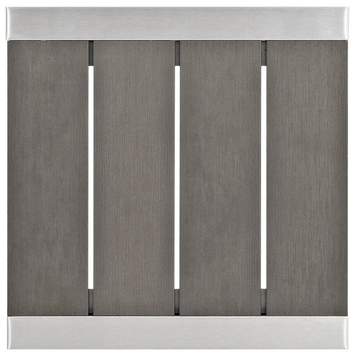 Shore Outdoor Patio Aluminum Side Table in Silver Gray