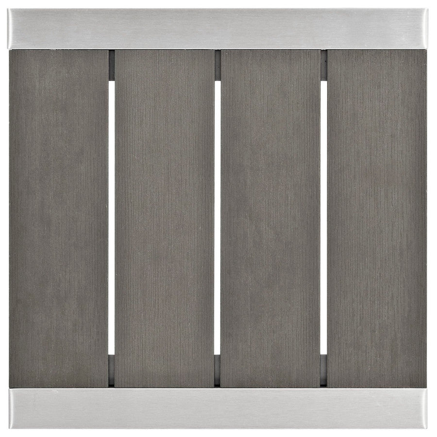 Marlow Outdoor Patio Aluminum Side Table in Silver Gray