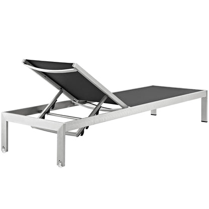 Shore Outdoor Patio Aluminum Mesh Chaise by Furniture for America