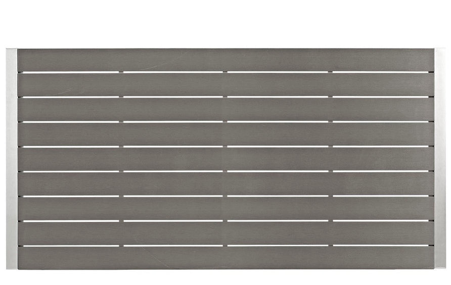 Marlow Outdoor Patio Aluminum Dining Table in Silver Gray