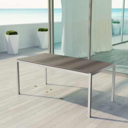 Shore Outdoor Patio Aluminum Dining Table by Furniture For America