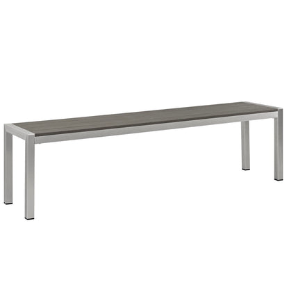 Shore Outdoor Patio Aluminum Bench by Furniture For America