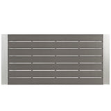 Marlow Outdoor Patio Aluminum Rectangle Bar Table in Silver Gray
