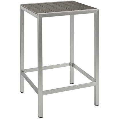 Shore Outdoor Patio Aluminum Bar Table by Furniture For America