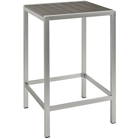 Shore Outdoor Patio Aluminum Bar Table by Furniture For America