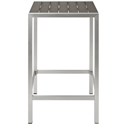 Shore Outdoor Patio Aluminum Bar Table by Furniture For America
