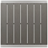 Marlow Outdoor Patio Aluminum Bar Table in Silver Gray