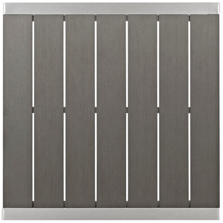Shore Outdoor Patio Aluminum Bar Table in Silver Gray
