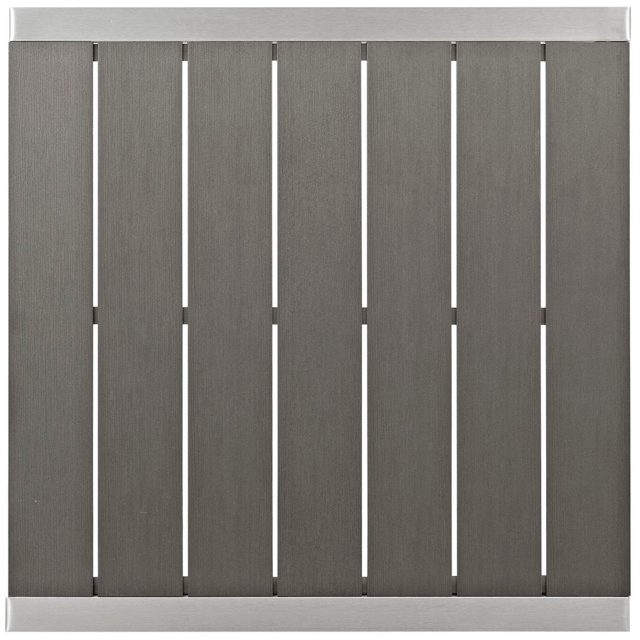 Marlow Outdoor Patio Aluminum Bar Table in Silver Gray