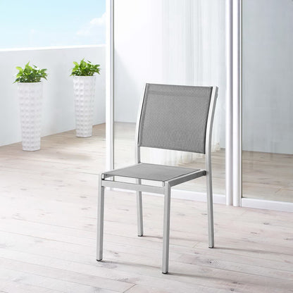 Shore Outdoor Patio Aluminum Side Chair by Furniture For America