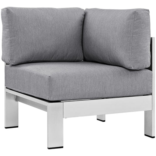 Shore Outdoor Patio Aluminum Corner Sofa by Furniture For America